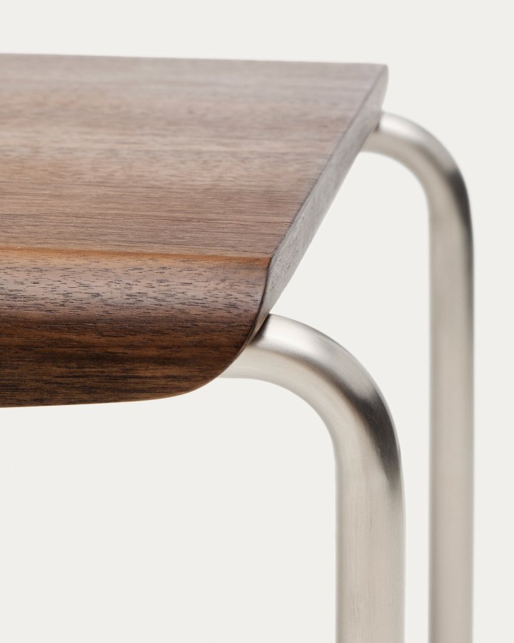 KAVE HOME Tarsel b�nk, rektangul�r - valn�ddefiner og b�rstet rustfrit st�l (142,5x45,5)