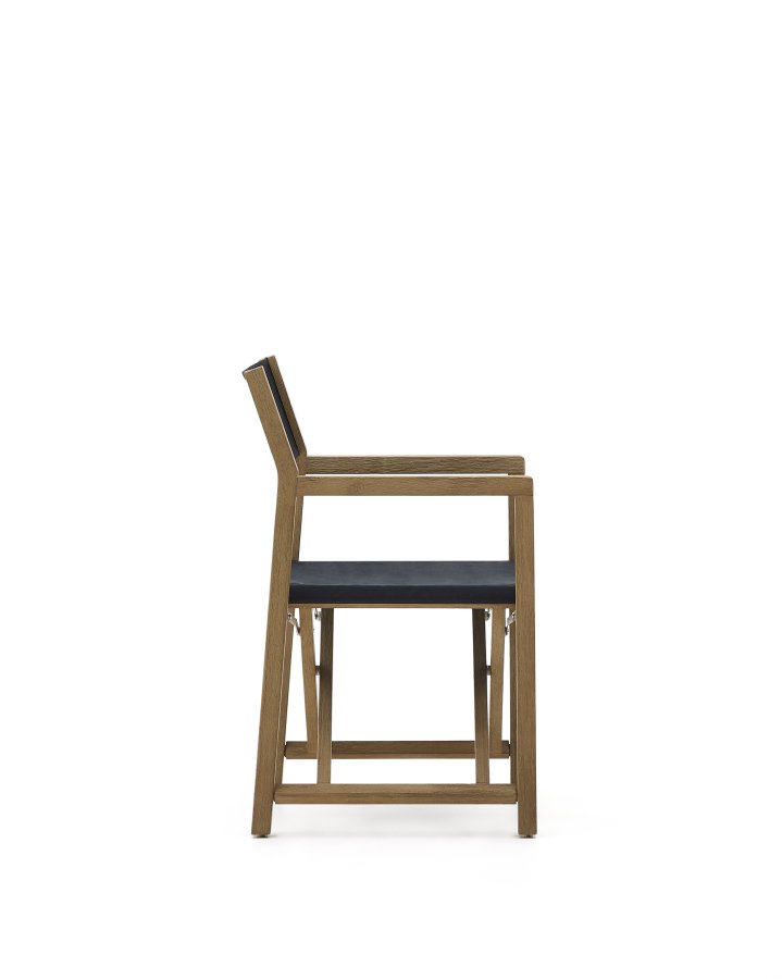 KAVE HOME Vilara svart utendrs klappstol laget av FSC 100 % heltre akasie