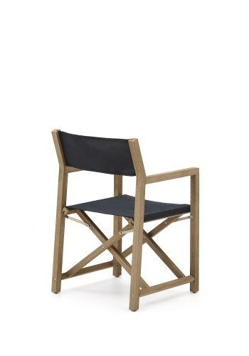 KAVE HOME Vilara svart utendrs klappstol laget av FSC 100 % heltre akasie