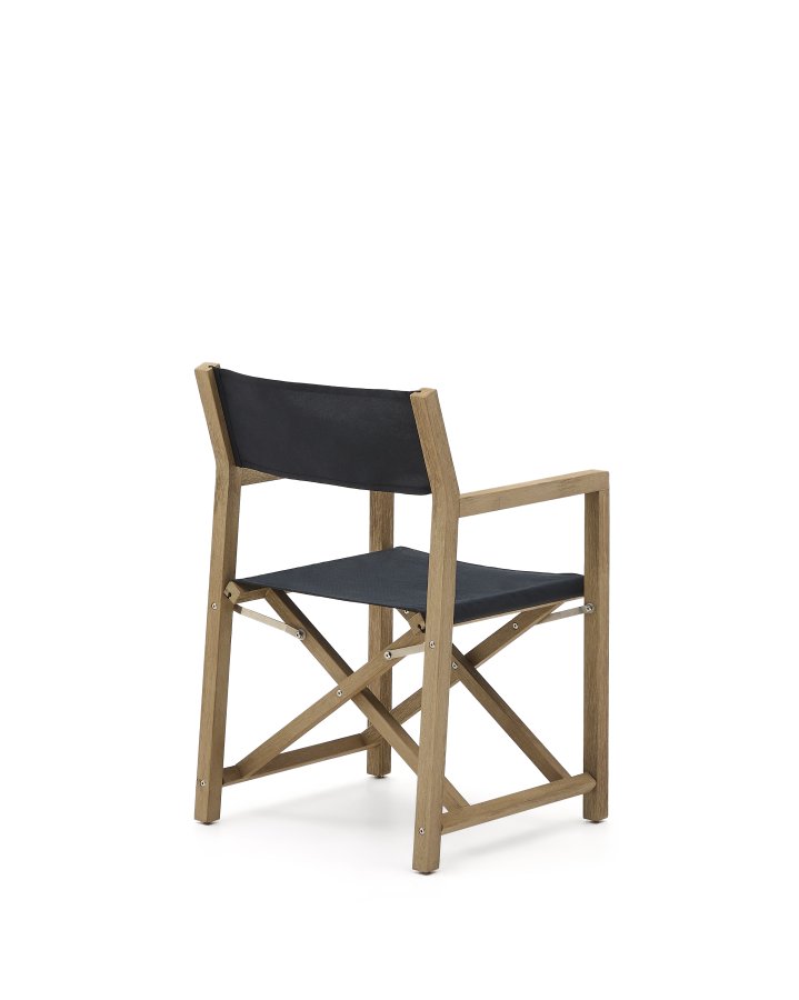 KAVE HOME Vilara svart utendrs klappstol laget av FSC 100 % heltre akasie