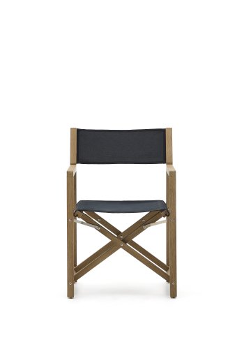 KAVE HOME Vilara svart utendrs klappstol laget av FSC 100 % heltre akasie