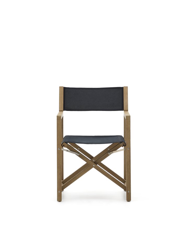 KAVE HOME Vilara svart utendrs klappstol laget av FSC 100 % heltre akasie