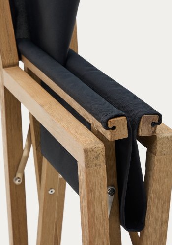 KAVE HOME Vilara svart utendrs klappstol laget av FSC 100 % heltre akasie