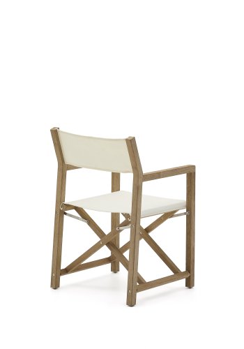 KAVE HOME Vilara hvit utendrs klappstol laget av FSC 100 % heltre akasie