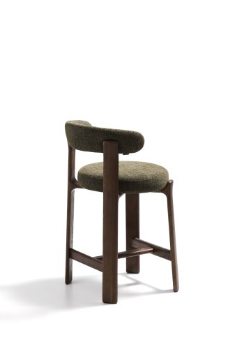 KAVE HOME Granittkrakk i grnn chenille og heltre ask med valnttfarget finish FSC 100% 65