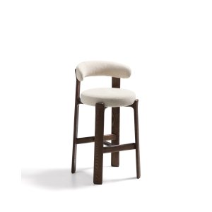 KAVE HOME Granitpall i beige chenille och massivt asktr med valntsfrgad finish FSC 100% 75