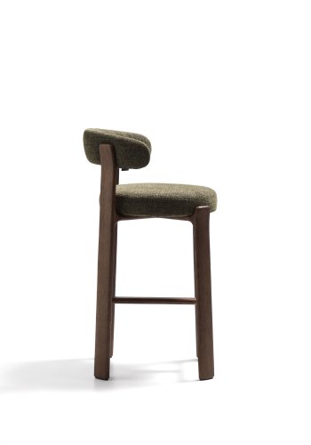 KAVE HOME Granittkrakk i grnn chenille og heltre ask med valnttfarget finish FSC 100% 75