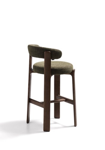 KAVE HOME Granittkrakk i grnn chenille og heltre ask med valnttfarget finish FSC 100% 75