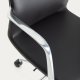 KAVE HOME Nerlan kontorstol, m. arml�n og hjul - sort kunstl�der og aluminium