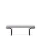 KAVE HOME Compo benk, rektangulr - grtt stoff og svart metall (130x44)