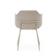 KAVE HOME Yunia spisebordstol, med armlener - beige stoff og sort stl
