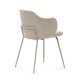 KAVE HOME Yunia spisebordstol, med armlener - beige stoff og sort stl
