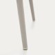 KAVE HOME Yunia spisebordstol, med armlener - beige flyel og beige stl
