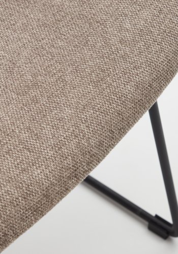 KAVE HOME Zahara spisestuestol - brunt stoff og sort stl