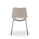 KAVE HOME Zahara spisestuestol - beige stoff og sort stl