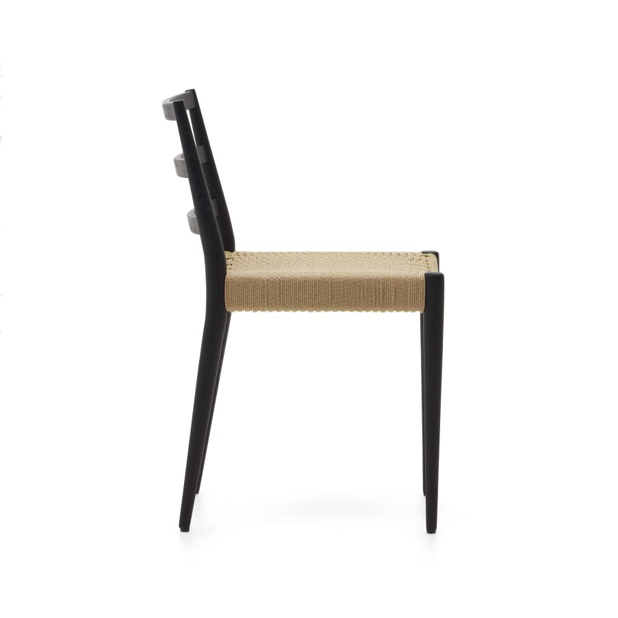 KAVE HOME Analy spisestuestol - naturlig tau og svart eik