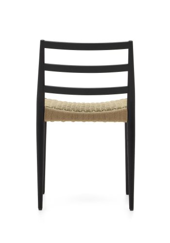 KAVE HOME Analy spisestuestol - naturlig tau og svart eik