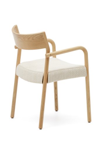 KAVE HOME Falconera stol med avtakbart trekk i heltre eik med naturlig finish FSC Mix Credi