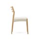 KAVE HOME Cudia stol avtagbart trekk i beige chenille heltre eik naturlig finish FSC Mix Credit
