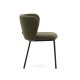 KAVE HOME Ciselia spisestuestol - gr�nn boucl&eacute; og sort st�l