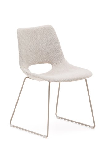 KAVE HOME Zahara stol i beige med stlben i beige utfrelse