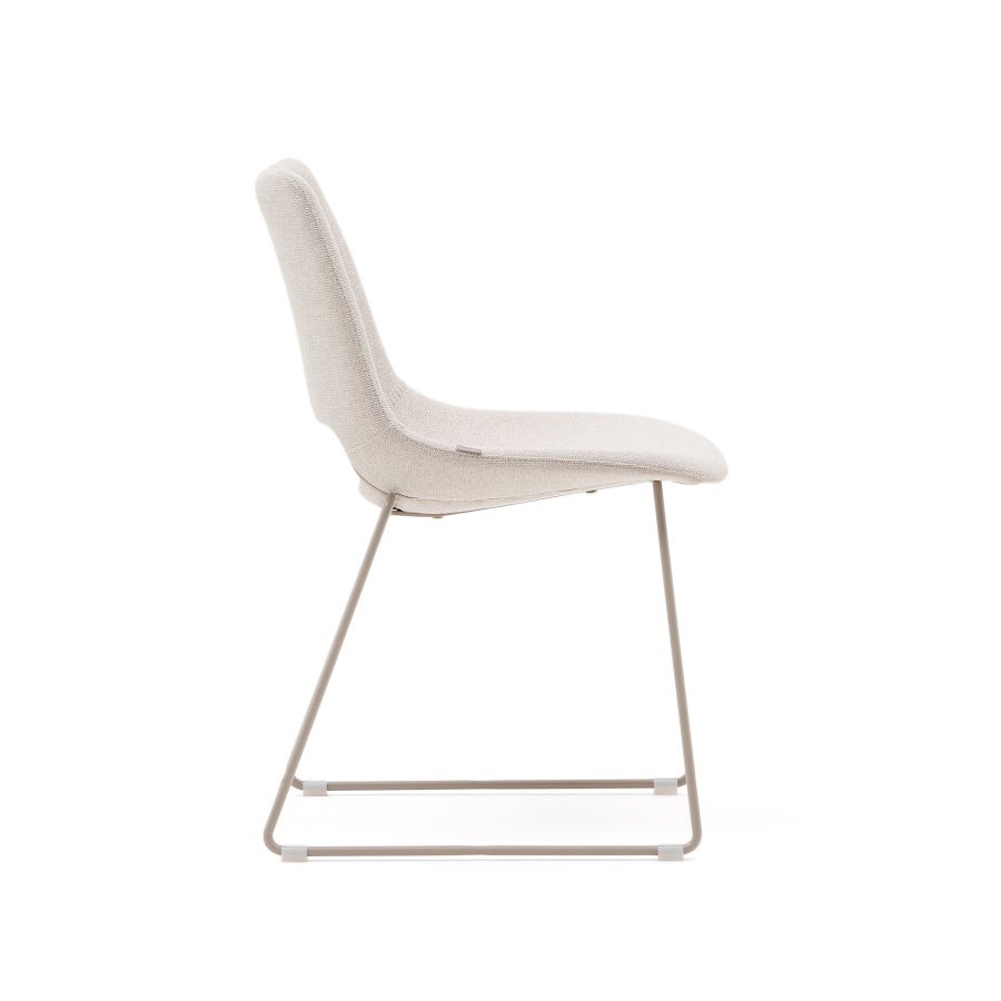 KAVE HOME Zahara stol i beige med stlben i beige utfrelse