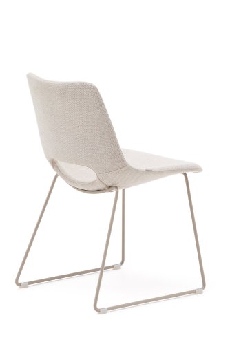 KAVE HOME Zahara stol i beige med stlben i beige utfrelse