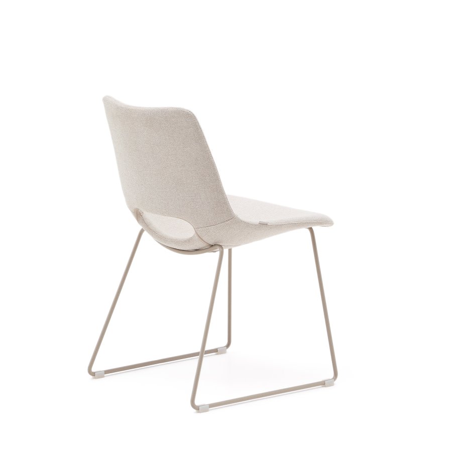 KAVE HOME Zahara stol i beige med stlben i beige utfrelse