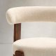 KAVE HOME spisestuestol i granitt - beige chenille og valntt finish asketre