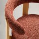 KAVE HOME spisestuestol i granitt - terracotta chenille og naturlig ask