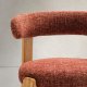 KAVE HOME spisestuestol i granitt - terracotta chenille og naturlig ask