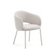 KAVE HOME Maina spisebordsstol, m. arml�n - beige chenille og beige st�l