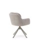 KAVE HOME Lexa svingstol, med armlener - beige chenille og beige stl