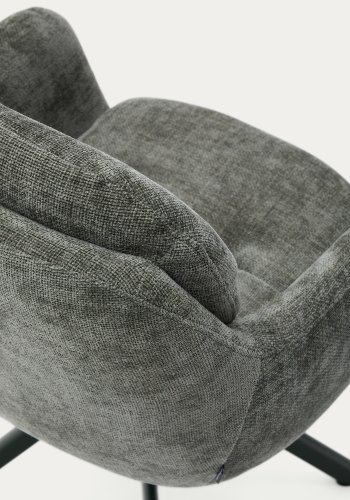 KAVE HOME Lexa svingstol i grnn chenille og stlben i grnn utfrelse