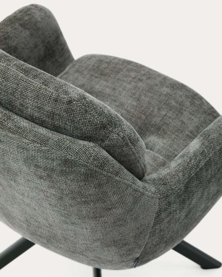 KAVE HOME Lexa svingstol i grnn chenille og stlben i grnn utfrelse