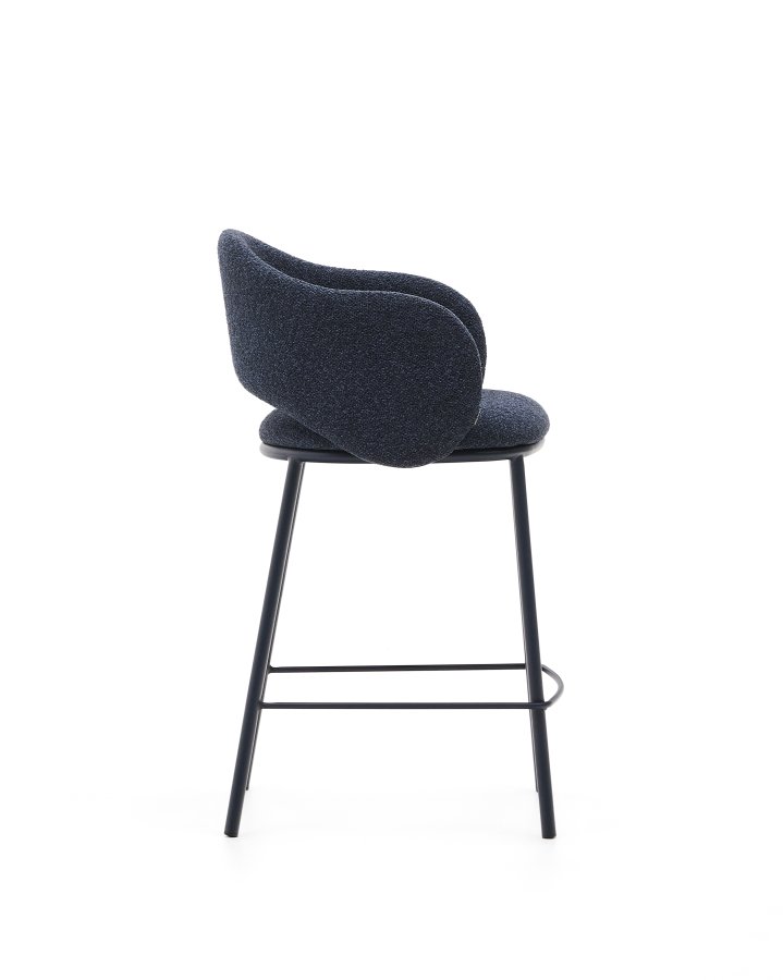 KAVE HOME Maina krakk i bl chenille og stlben med bl finish FSC Mix Credit 65 cm