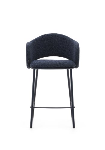 KAVE HOME Maina krakk i bl chenille og stlben med bl finish FSC Mix Credit 65 cm