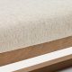 KAVE HOME Loya b�nk, rektangul�r - beige chenille og valn�ddefarvet b�getr� (128x42)