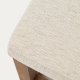 KAVE HOME Loya b�nk, rektangul�r - beige chenille og valn�ddefarvet b�getr� (128x42)