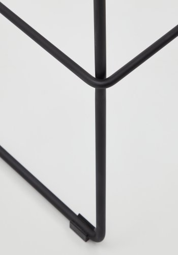 KAVE HOME Zahara barstol, m. rygln og fodsttte - brun stof og sort stl