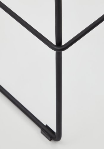 KAVE HOME Zahara barkrakk, med ryggsttte og fotsttte - beige stoff og sort stl