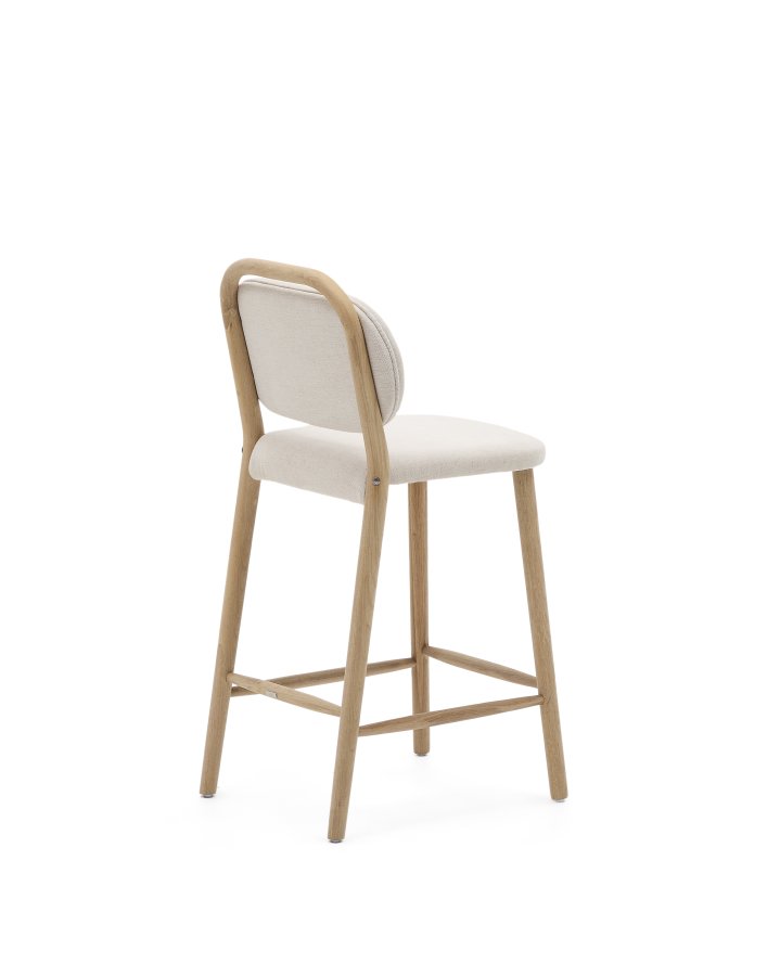 KAVE HOME Helda krakk i beige chenille og heltre eik FSC Mix Credit 65 cm