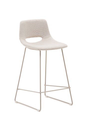 KAVE HOME Zahara beige krakk med stl i beige utfrelse, hyde 65 cm