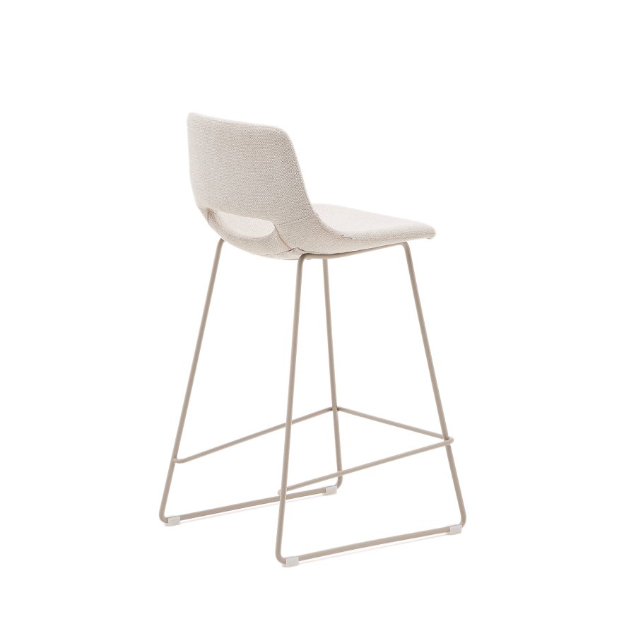 KAVE HOME Zahara beige krakk med stl i beige utfrelse, hyde 65 cm