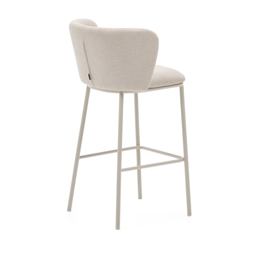 KAVE HOME Ciselia krakk i beige chenille og beige stl, hyde 75 cm, FSC Mix Credit