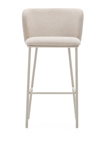 KAVE HOME Ciselia krakk i beige chenille og beige stl, hyde 75 cm, FSC Mix Credit