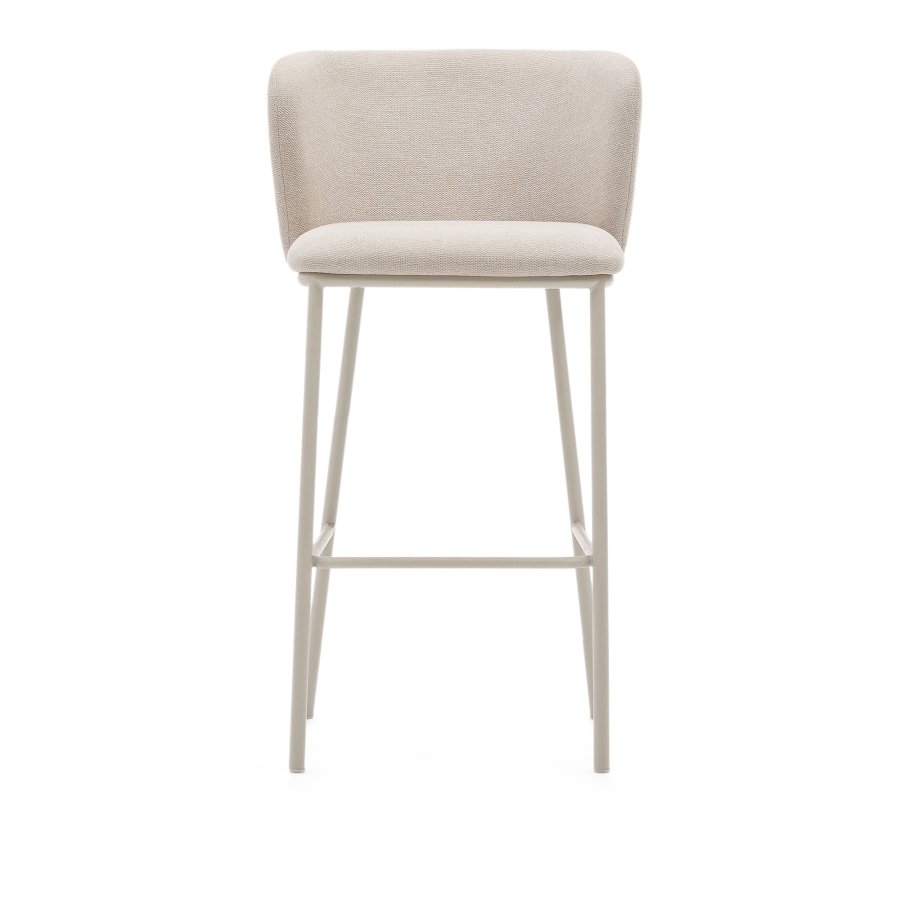 KAVE HOME Ciselia krakk i beige chenille og beige stl, hyde 75 cm, FSC Mix Credit