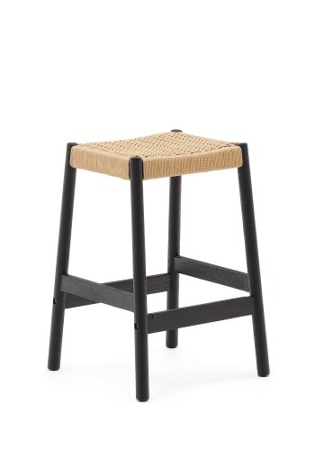 KAVE HOME Yalia krakk, med fotsttte - naturlig tau og svart eik (H:65)