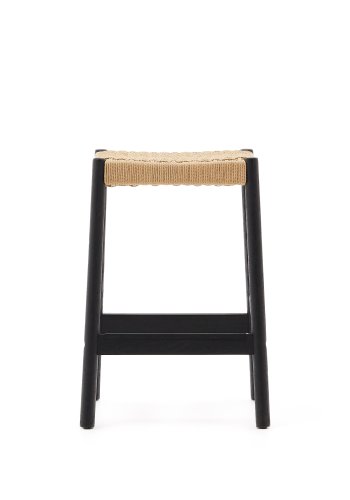 KAVE HOME Yalia krakk, med fotsttte - naturlig tau og svart eik (H:65)