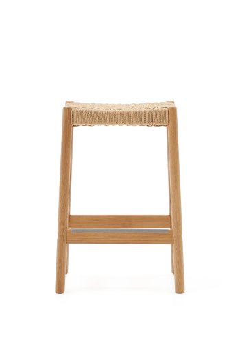 KAVE HOME Yalia krakk, med fotsttte - naturlig tau og naturlig eik (H:65)